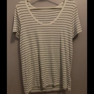 Black and White Striped Top